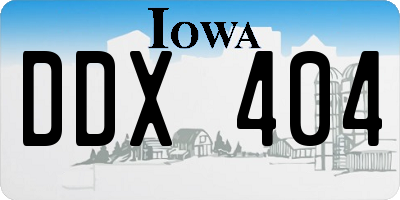 IA license plate DDX404