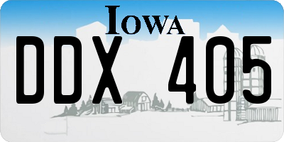 IA license plate DDX405