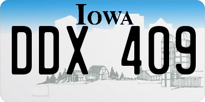 IA license plate DDX409