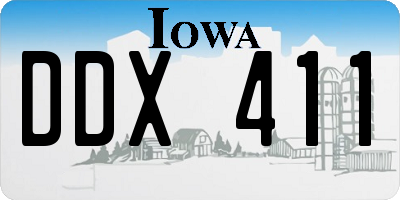 IA license plate DDX411