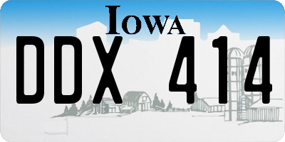 IA license plate DDX414