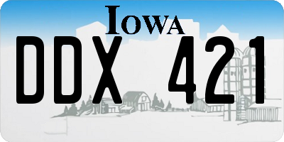 IA license plate DDX421