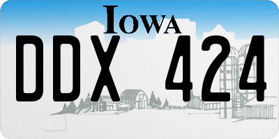 IA license plate DDX424