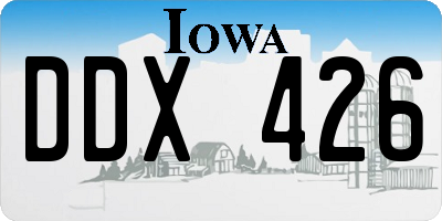 IA license plate DDX426