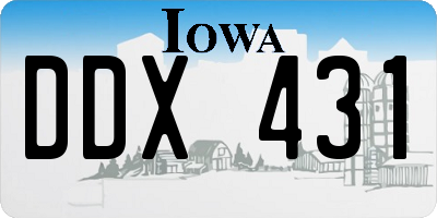 IA license plate DDX431