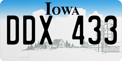 IA license plate DDX433