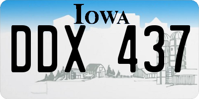 IA license plate DDX437