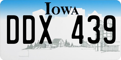 IA license plate DDX439