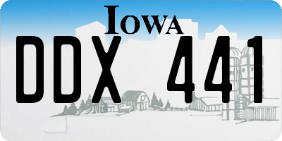 IA license plate DDX441