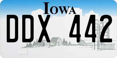 IA license plate DDX442