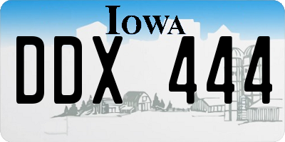 IA license plate DDX444
