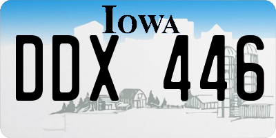 IA license plate DDX446