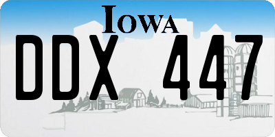 IA license plate DDX447
