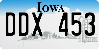 IA license plate DDX453