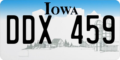 IA license plate DDX459