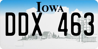 IA license plate DDX463