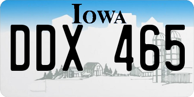 IA license plate DDX465