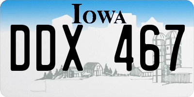 IA license plate DDX467