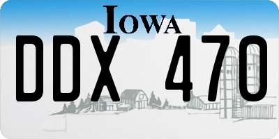 IA license plate DDX470