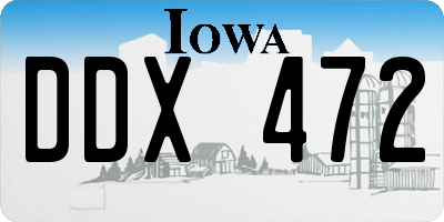 IA license plate DDX472