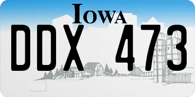 IA license plate DDX473