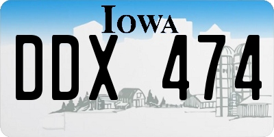 IA license plate DDX474