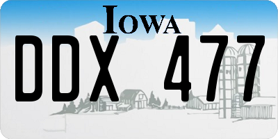 IA license plate DDX477