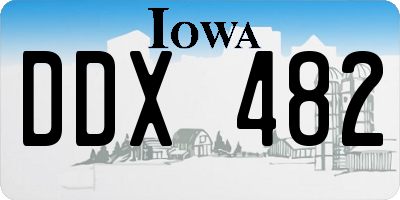 IA license plate DDX482