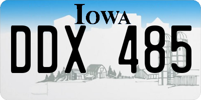 IA license plate DDX485