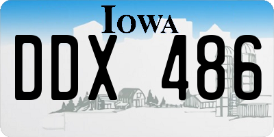 IA license plate DDX486