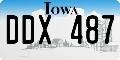 IA license plate DDX487