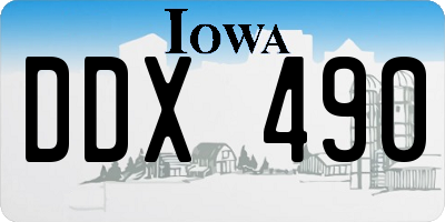 IA license plate DDX490