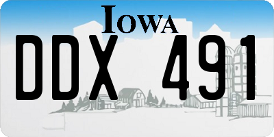 IA license plate DDX491