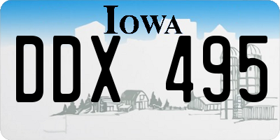 IA license plate DDX495