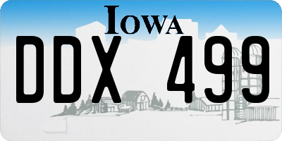 IA license plate DDX499