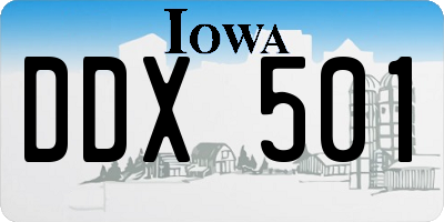 IA license plate DDX501
