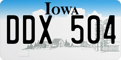 IA license plate DDX504