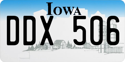 IA license plate DDX506
