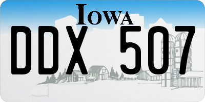 IA license plate DDX507