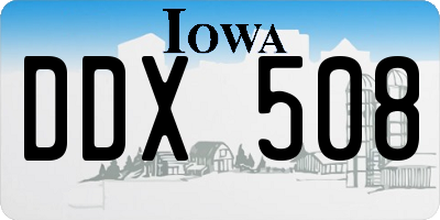 IA license plate DDX508