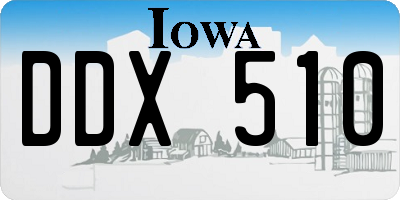 IA license plate DDX510