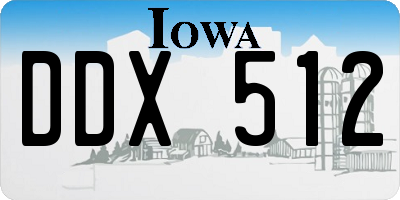 IA license plate DDX512
