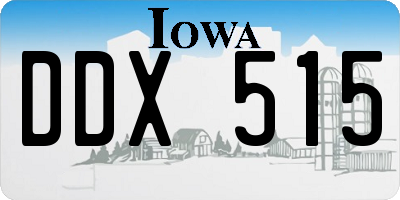 IA license plate DDX515
