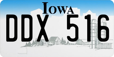 IA license plate DDX516