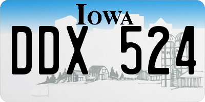 IA license plate DDX524