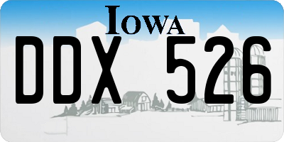 IA license plate DDX526