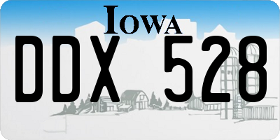 IA license plate DDX528