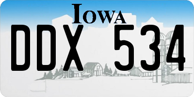 IA license plate DDX534