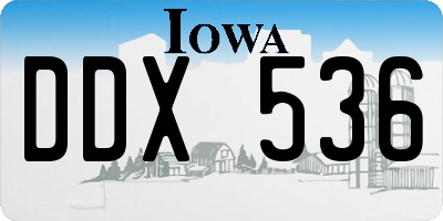 IA license plate DDX536