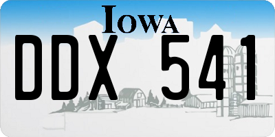 IA license plate DDX541